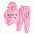 thumbnail image 1 of mgoYE Toddler Girl Fall Outfit 2T 3T 4T 5T 6T 7T Print Pullover Tops + Drawstring Pants Set Fall Winter Clothes Toddler Girl Outfit(Red,6-7 Years), 1 of 7