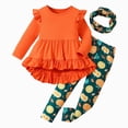 thumbnail image 1 of mgoYE Toddler Girl Fall Outfit 3T 4T 5T 6T 7T Kid Toddler Girl Clothes Sleeve Top+Bottom Pants 2PC Fall Winter Outfit Set(Red,6-7 Years), 1 of 6