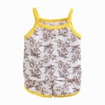 thumbnail image 1 of mgoYE Toddler Girl Summer Clothes 2 Piece Loose Spaghetti Strap Tank Top and Short Set Baby Kids Clothing Sets with Pockets(Yellow,12-18 Months), 1 of 5