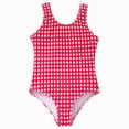 thumbnail image 1 of mgoYE Toddler Girl Swimsuit 2t Girls Swimsuit One Piece Swimsuits Solid Ruched Bathing Suit for Girls Full Coverage Modest Padded Swimwear(Red,3-4 Years), 1 of 5