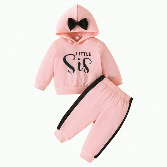 mgoYE Toddler Girls Clothes Baby Outfits Mama's Girl Hoodie Sweatshirts Flower Sweatpants 2Pcs Tracksuit Fall Winter Clothing|Pink 9-12 Months