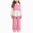 thumbnail image 1 of mgoYE Toddler Girls Clothes Long Sleeve Ruffle Top and Pants 2Pcs Fall Winter Outfits, 1 of 9