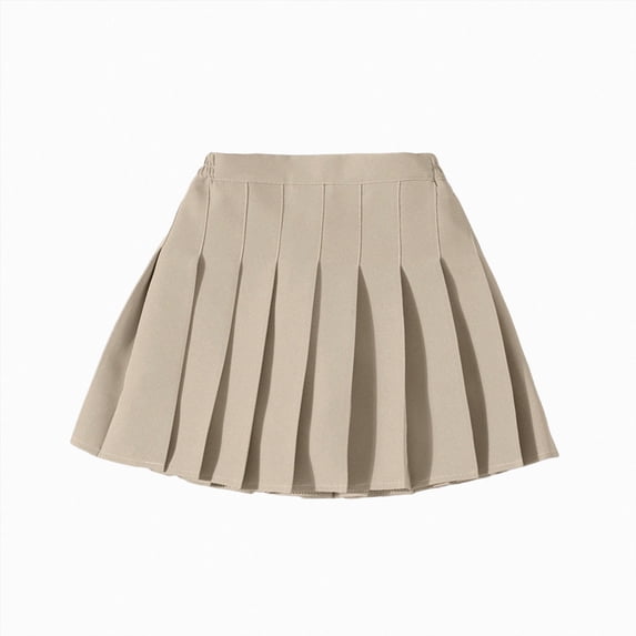 mgoYE Toddler Girls Pleated Skirt Elastic Waist School Uniform Mini Short Skirt Size 7-8 Years
