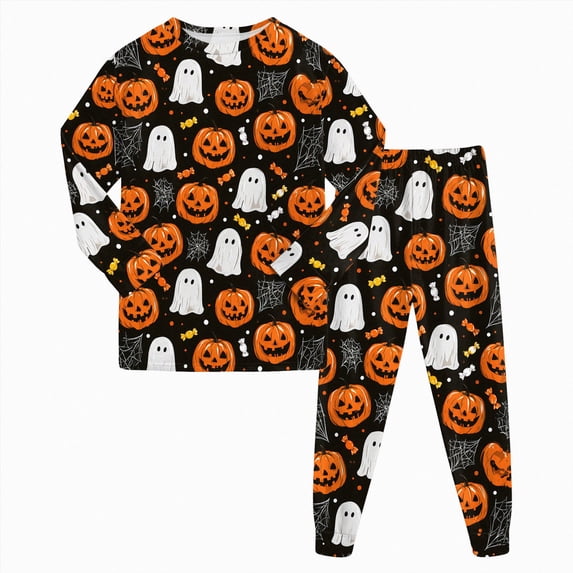 mgoYE Toddler Halloween Pajamas Girl Pajama Sets Long Sleeve Top with Pants Soft Sleepwear 2 Piece Pjs Set 4-5 Years