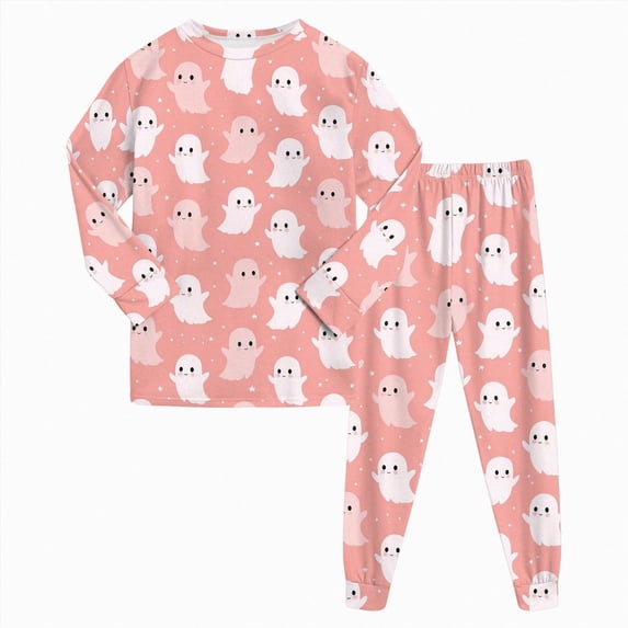 mgoYE Toddler Halloween Pajamas Girl Pajama Sets Long Sleeve Top with Pants Soft Sleepwear 2 Piece Pjs Set 6-7 Years