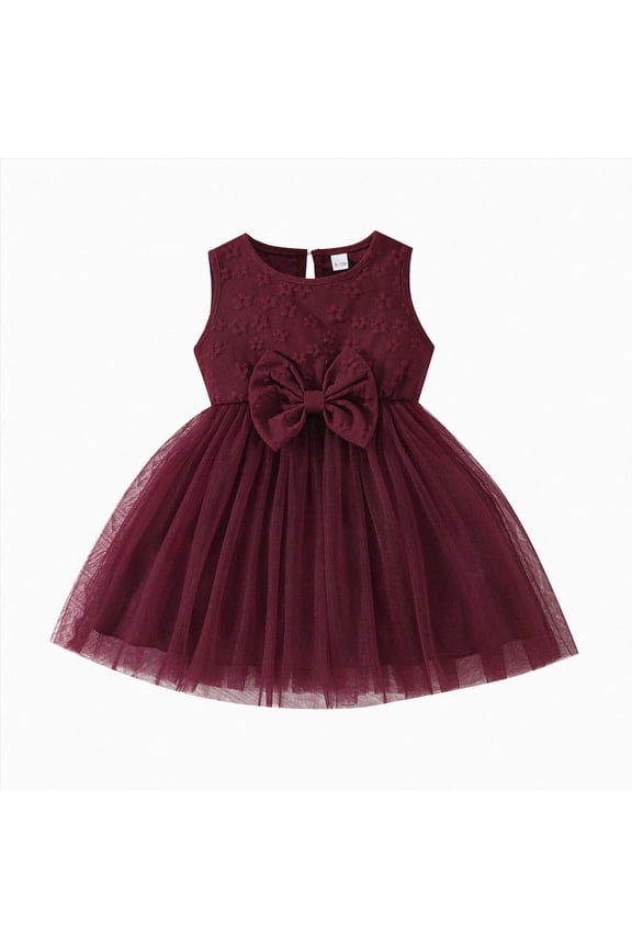 Toddler Infant Dresses Girl Summer Boho Strap Tiered Cami Maxi Dresses(Red,12-18 Months )