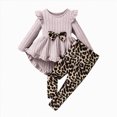 thumbnail image 1 of mgoYE Toddler Kids Girl Cute Fall Winter Clothes 2 Piece Long Sleeve Graphic Tee and Elastic Waist Joggers Outfits Clothing, 1 of 7
