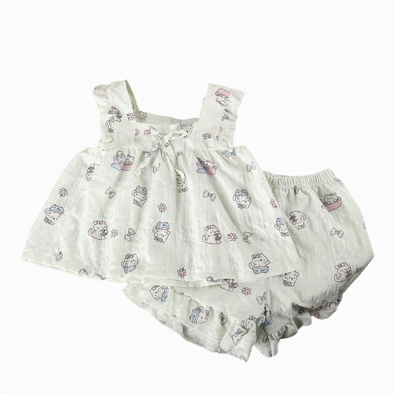 mgoYE Toddler Kids Girl Summer 2Pcs Clothes 12 18 24 Month 2T 3T 4T Kids Summer Funny Letter Outfits Shirt Short Sets Size 7-8 Years