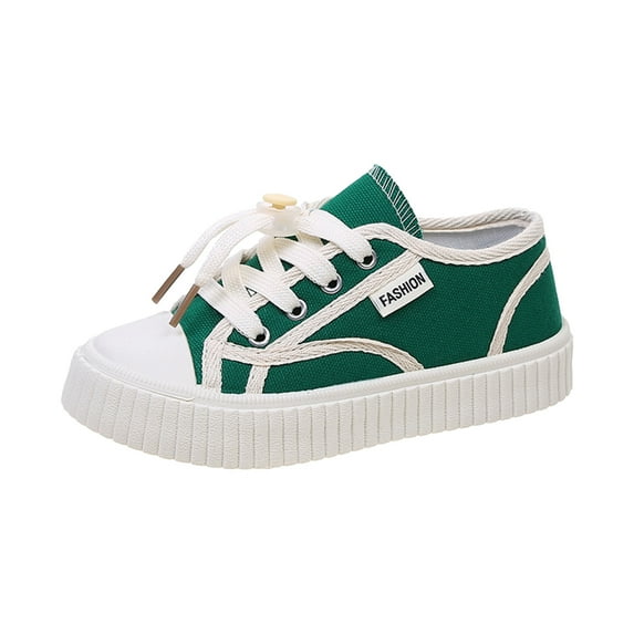 mgoYE Toddler Running Shoes Lightweight Causal Walking Shoes Low Top Elastic Lace Sneaker with Hook and Loop Sneakers for Boys|Green 11.5