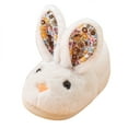 thumbnail image 1 of mgoYE Toddler Slippers Boys Girls Unisex-Baby Fleece Lined Non Skid Soft Slipper Booties with Ears Girls House Slippers|White 8, 1 of 9