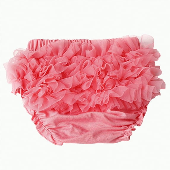 mgoYE Training Panties for Toddler Girls 2t-3t Baby Tulle Ruffle Bloomer for Newbornr Infant Girls Cotton Diaper Covers Cute Briefs Panties Shorts (Watermelon Red,6-15 Months)