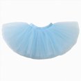 thumbnail image 1 of mgoYE Tutu Skirt Girls Elastic Ballet Dance Skirts 4 Layers Tulle Tutu for Toddler Kid Children(Light Blue,4-7 Years), 1 of 4