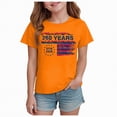 thumbnail image 1 of mgoYE USA 250th Birthday Celebration Top, Girls Boys’s 4th of July Patriotic Short Sleeve Shirt 250th Anniversary Gifts USA T-Shirt Boys Girls(Orange,9-10Years), 1 of 5