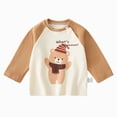thumbnail image 1 of mgoYE Unisex Baby Girls Boys Infant Toddler Long Sleeve T-Shirts,Graphic Cartoon Cute Animals Print Comfort Crewneck Tee(Khaki,3-4 Years), 1 of 6