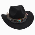 thumbnail image 1 of mgoYE Western Cowboy Hat for Kids Boys Girl Classic Roll Up Hat with Buckle Belt(Black,3-8 Years), 1 of 4