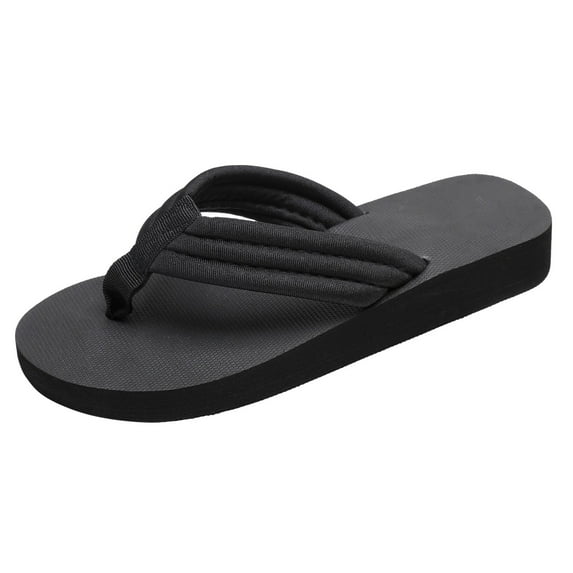 mgoYE Wide Flip Flops for Women Flip Flops Platform Thong Sandals Comfortable Beach Casual Indoor Outdoor Walking Summer Shoes|Black 6.5