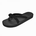 thumbnail image 1 of mgoYE Wide Flip Flops for Women Flip Flops Platform Thong Sandals Comfortable Beach Casual Indoor Outdoor Walking Summer Shoes|Black,9, 1 of 9