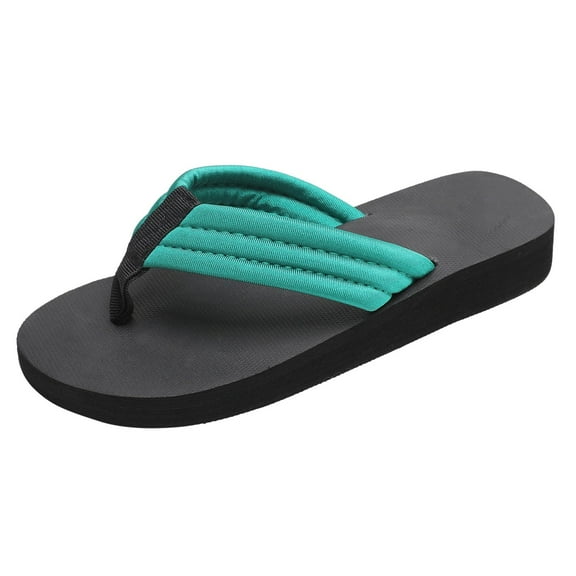 mgoYE Wide Flip Flops for Women Flip Flops Platform Thong Sandals Comfortable Beach Casual Indoor Outdoor Walking Summer Shoes|Green 6.5