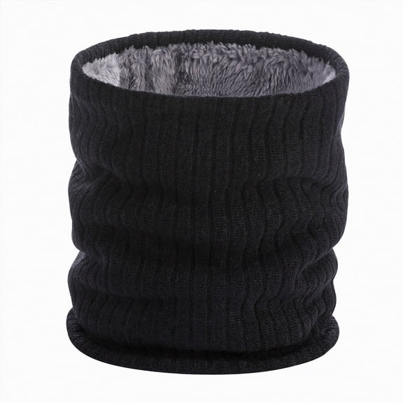 mgoYE Winter Knitted Neck Gaiter for Men and Women Neck Warmer Windproof Ski Mask Face Scarf for Cold Weather Outdoor Sports(Black,One Size)