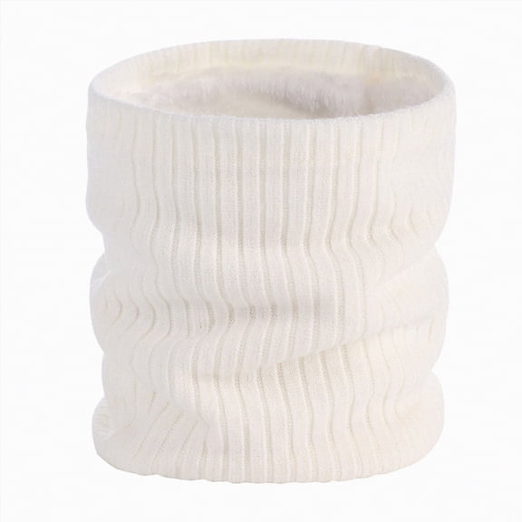 mgoYE Winter Neck Warmer Men Ski, Neck Gaiter Face Scarf Women, Fleece Scarf for Men Gaiter Mask, Thick Windproof Scarves(White,One Size)