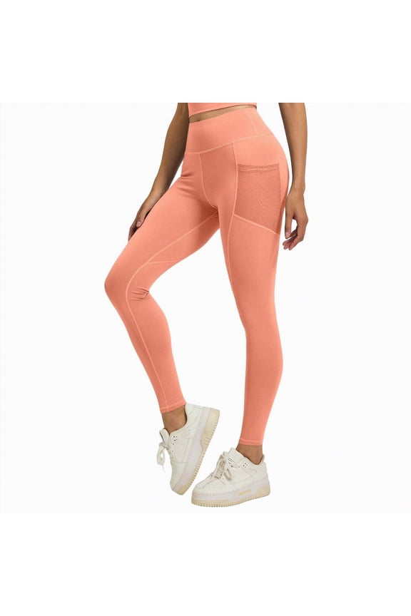 Woman Tights Leggings Warm Butt Lifting Workout Leggings for Women, Seamless Gym Booty Lifting Sets(Light Pink,L)