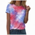 thumbnail image 1 of mgoYE Women Black Shirt XL 250th American Anniversary Gifts 250 Years America Anniversary Shirt Womens 250th Independence Day Freedom Shirt USA Flag Star and Stripes Tee|Light Blue M, 1 of 1