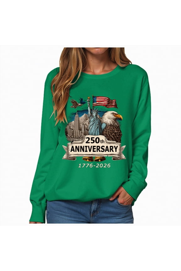 Women Clothing 250th Anniversary Gifts 250th US Sweatshirt 250 Year Birthday Independence Sweatshirts United States 250 Years Since 1776 2026 V Neck TSweatshirt|Green 2XL