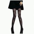 thumbnail image 1 of mgoYE Women Lace Patterned Fishnet Tights for Women Black Leggings Lace Tights(Black,One Size), 1 of 4