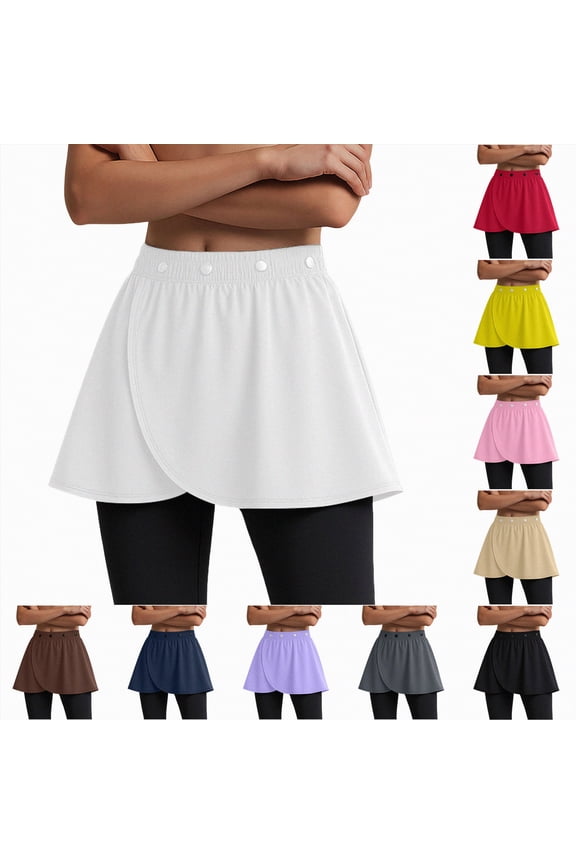 Women Yoga Ballet Wrap Skirt, Beach Cover Up Skirt, Athletic Skirt for Yoga Ballet Tennis Jogging(Beige,One Size)