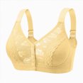 thumbnail image 1 of mgoYE Women's Bras Wireless Full Coverage Plus Size Minimizer Comfort Soft Bra(Light Yellow,52), 1 of 4