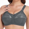 thumbnail image 1 of mgoYE Women's Full Coverage Minimizer Underwire Plus Size Support Bra(Dark Gray,38), 1 of 5