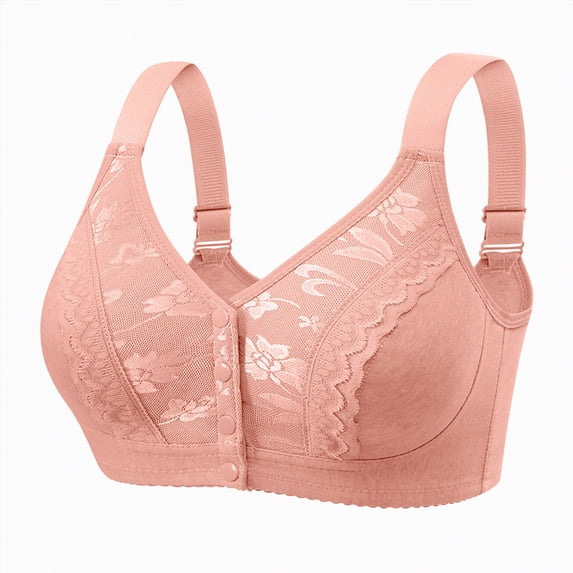 mgoYE Women's Full Coverage Minimizer Underwire Plus Size Support Bra(Pink,52)