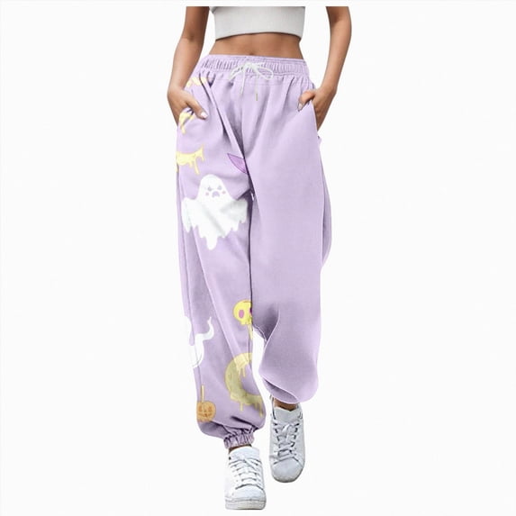 mgoYE Women's Halloween Leggings High Waist Printed Yoga Pants Holiday Tights Womens Leggins Size M