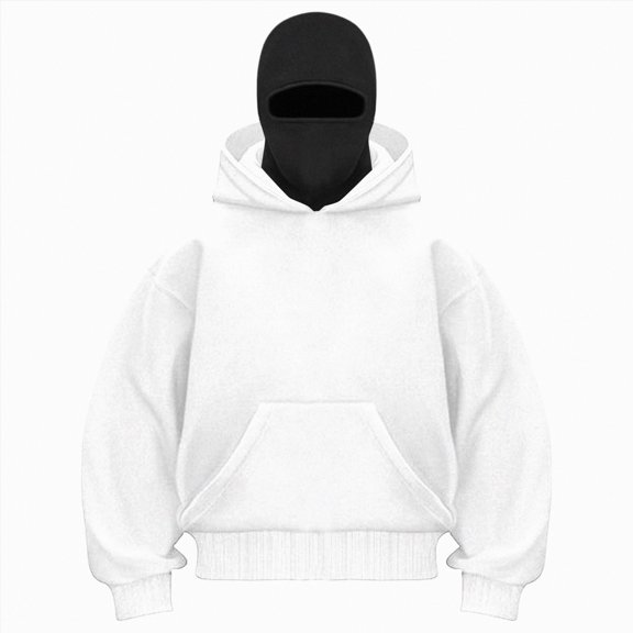 mgoYE Womens Mens Jacket Zip Up Fashion Double Layer Hoodie Hip Hop Outerwear Jacket Y2K Clothing for Men and Women Men Sweatshirt(White,M)