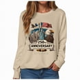 thumbnail image 1 of mgoYE XL Sweatshirt for Women 250th Anniversary USA Clothing 250th US Sweatshirt 250 Year Birthday Independence Sweatshirts United States 250 Years Since 1776 2026 V Neck TSweatshirt|Beige M, 1 of 1