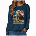 thumbnail image 1 of mgoYE XL Sweatshirt for Women 250th Anniversary USA Sweatshirt 250 Years America Anniversary Sweatshirt Womens 250th Independence Day Freedom Sweatshirt USA Flag Star and Stripes Tee|Navy S, 1 of 1
