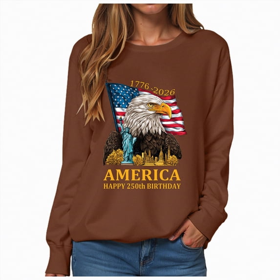 mgoYE XL Sweatshirt for Women 250th Anniversary USA Sweatshirt American Flag Sweatshirts Women 4th of July V-Neck Short Sleeve Patriotic Sweatshirt Memorial Day Graphic Tee Independence Day Tops