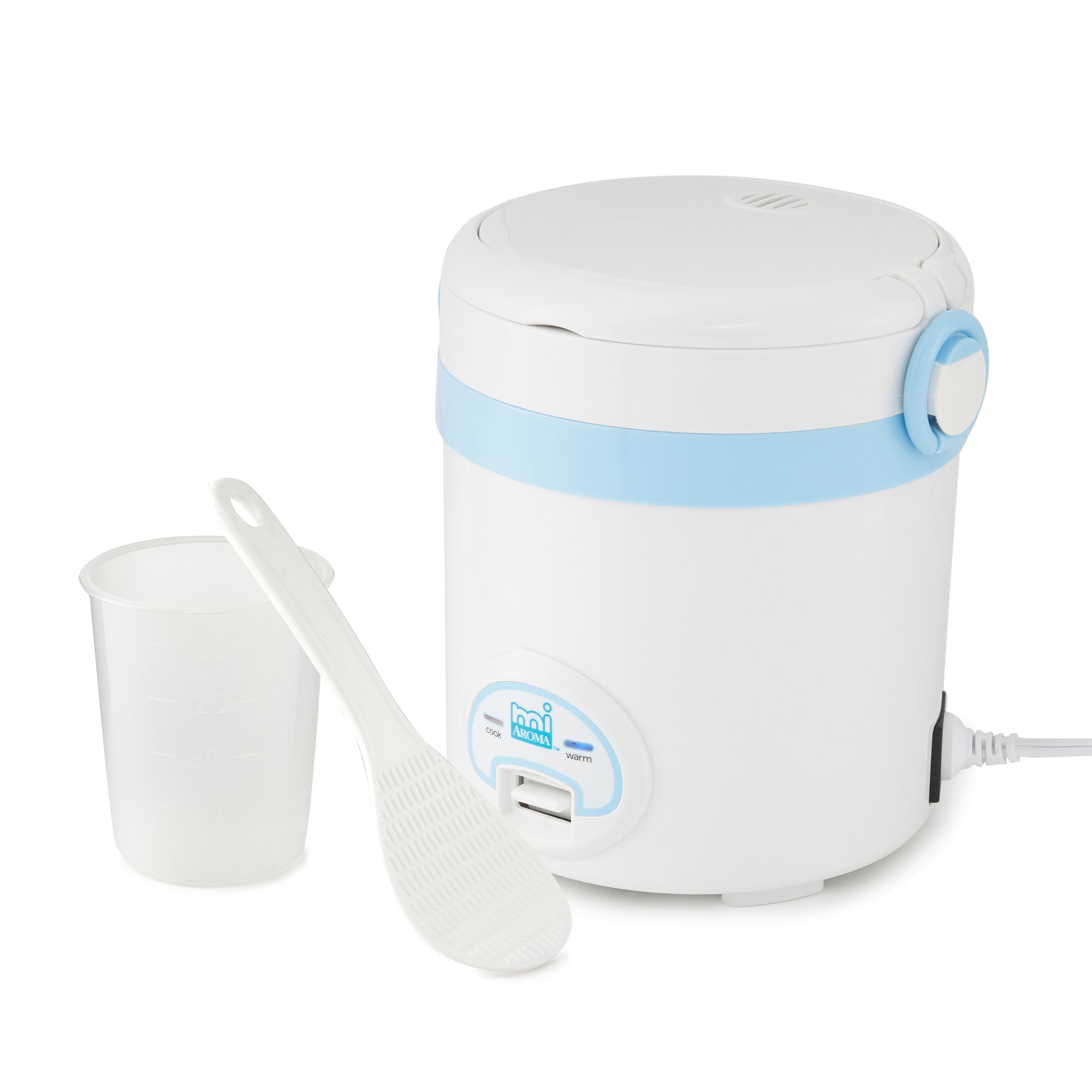 Aroma Mini 3-Cup Digital Cool Touch Rice Cooker - White