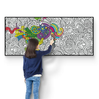 Alex Art, Giant Coloring Poster - Animals Jumbo Table Wall Coloring Sheets - Super Huge Large Coloring Posters for Kids - Art Home Activities for
