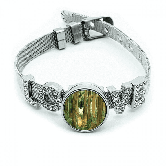 miaoji painting cat s mushroom Bracelet Wristband Crystal Love Adjustable Bangle