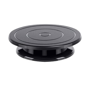 miaomiaoke Cake Turntable, 11''Cake Stand Decorating Bakery Supplies, Turnable Black Painting Turn Table Stand for Pastries, Cupcakes and Cake Decorations for Cake Baking Kitchen Accessories(Black)