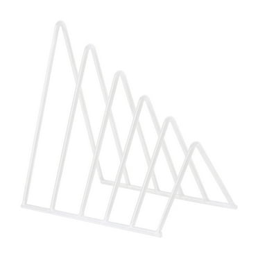miaomiaoke File Organizer, Triangle Iron Desktop Storage Book Rack, for Magazines Binders and Mails Black Locker Accessories, Art Desktop Organizer Rack