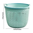 thumbnail image 1 of miaomiaoke Flexible Laundry Basket, Plastic Laundry Basket with Handle Hollow Dirty Clothes Hamper Portable Round Bin for Clothes Bedroom Storage, 1 of 5