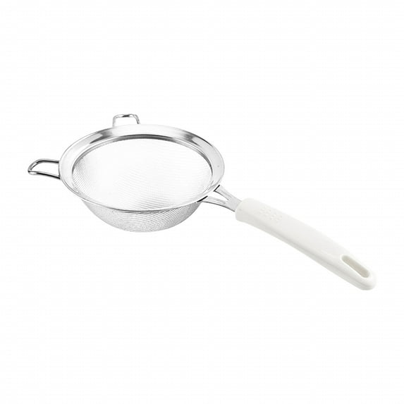 miaomiaoke Food Strainer, Punch Hole Sieve Fine Mesh Stainless Steel Small Colander Strainer With Handle Metal Micro Sifter for Kitchen Baking and Food Filter Rice,Tea,Pasta,Flour,Juice