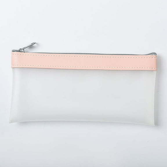 miaomiaoke PVC Zipper Pencil Bag, Clear Flat Pouch, Multi-purpose PVC Clear Cosmetic Bags,Toiletries Travel Bag Women Clear Cosmetic Case Travel Home Office Makeup Storage