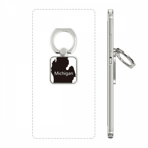 michigan america usa map outline square cell ph  stand holder bracket universal support