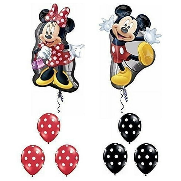mickey and minnie mouse full body supershape balloon set by party supplies