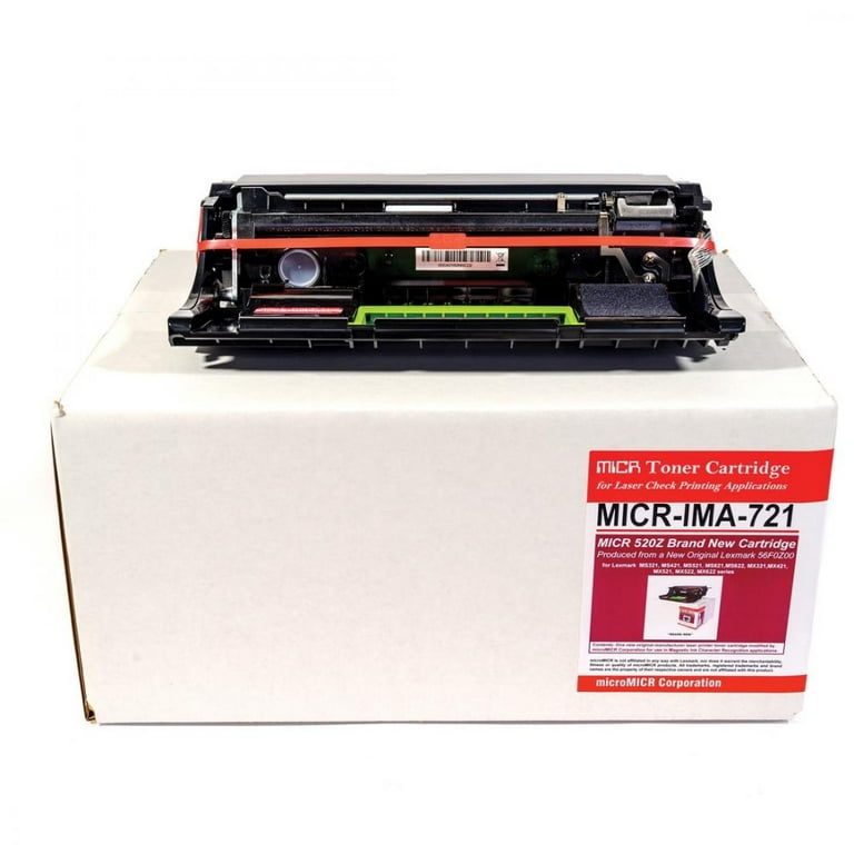 microMICR Alternative Lexmark MS321 MICR Imaging Unit - Laser Print Technology - 60000 Pages - 1 Each - Black microMICR Alternative Lexmark MS321 MICR Imaging Unit - Laser Print Technology - 60000 Pages - 1 Each - Black