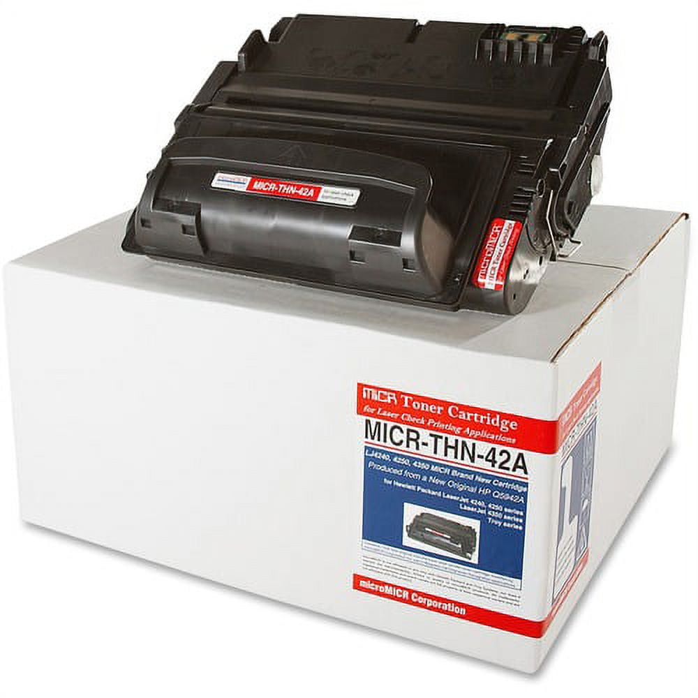 microMICR MICR Toner Cartridge - Alternative for HP 42A - Laser - 10000 Pages - Black - 1 Each microMICR MICR Toner Cartridge - Alternative for HP 42A - Laser - 10000 Pages - Black - 1 Each