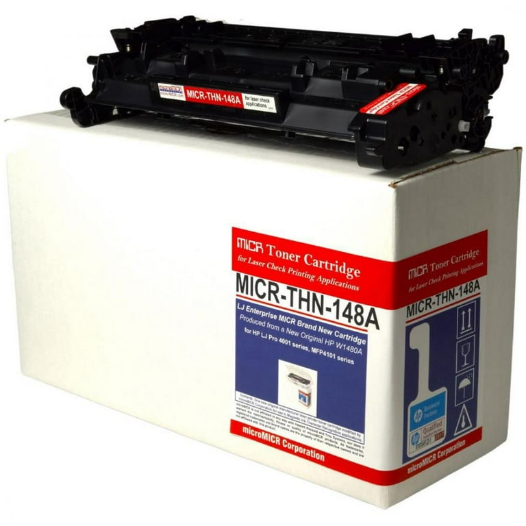 microMICR MICR Standard Yield Laser Toner Cartridge - Alternative for HP 148A, 148X (W1480A) - Black - 1 Each - 2900 Pages microMICR MICR Standard Yield Laser Toner Cartridge - Alternative for HP 148A, 148X (W1480A) - Black - 1 Each - 2900 Pages
